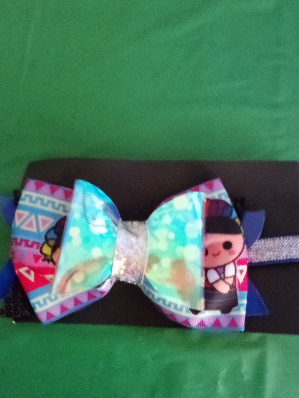 Kids Bow Headband - Blue & Multicolor ( Casa )